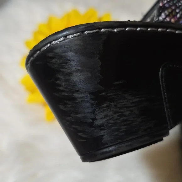 Alegria Multicolor Snake Print Sandals - Picture 8 of 12